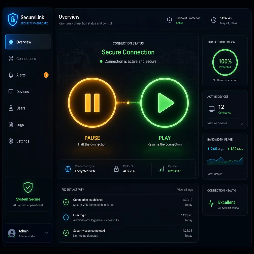 Pausing and Resuming Attended Connections