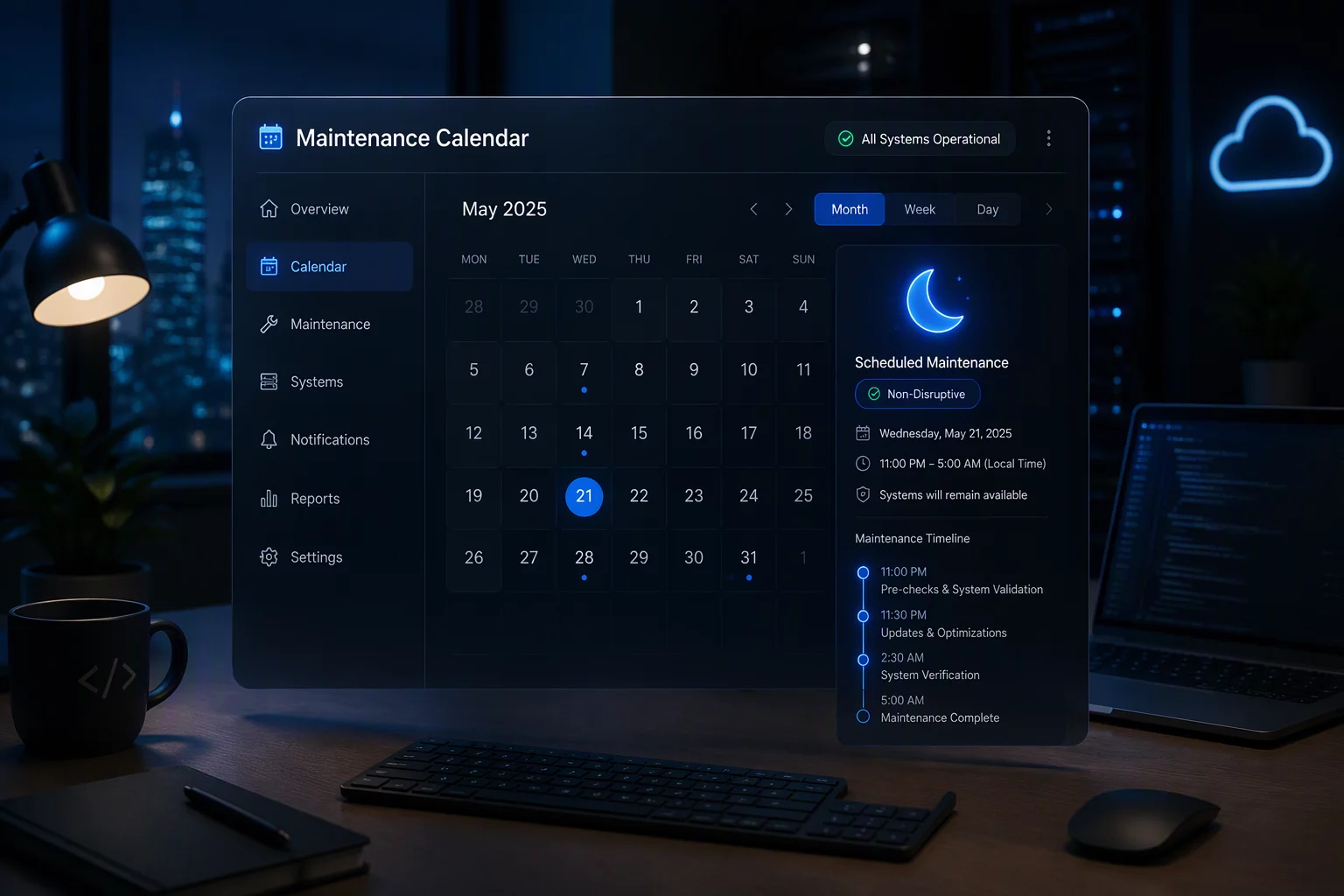 Scheduling Maintenance Without User Disruption