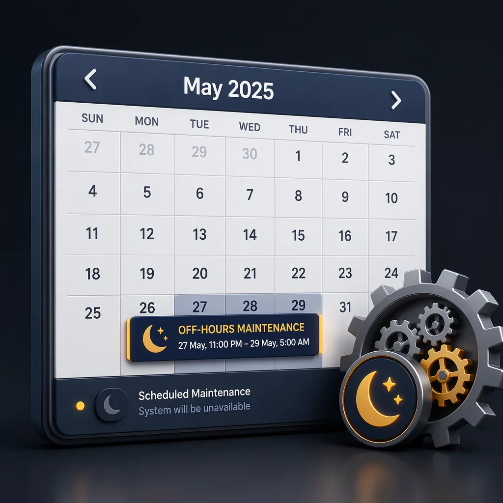 Scheduling Maintenance Without User Disruption
